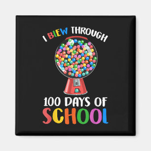 100 dagar med skolgumboll Lycklig 10 Magnet