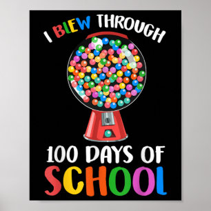 100 dagar med skolgumboll Lycklig 10 Poster