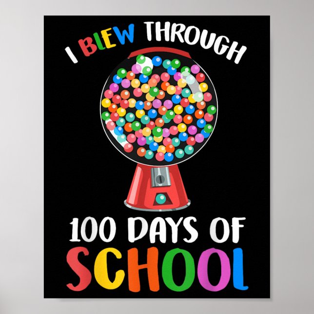 100 dagar med skolgumboll Lycklig 10 Poster (Framsidan)