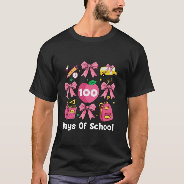 100 dagar med skolkokvettek, 100:e läraren t shirt (Framsida)