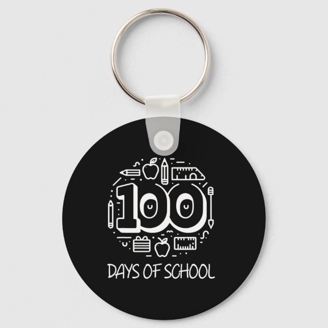100 dagar med skolkritlärare 100 dagar nyckelring (Framsida)