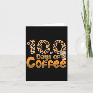 100 dagar med skollärarkaffeutrustning 100 dagar kort