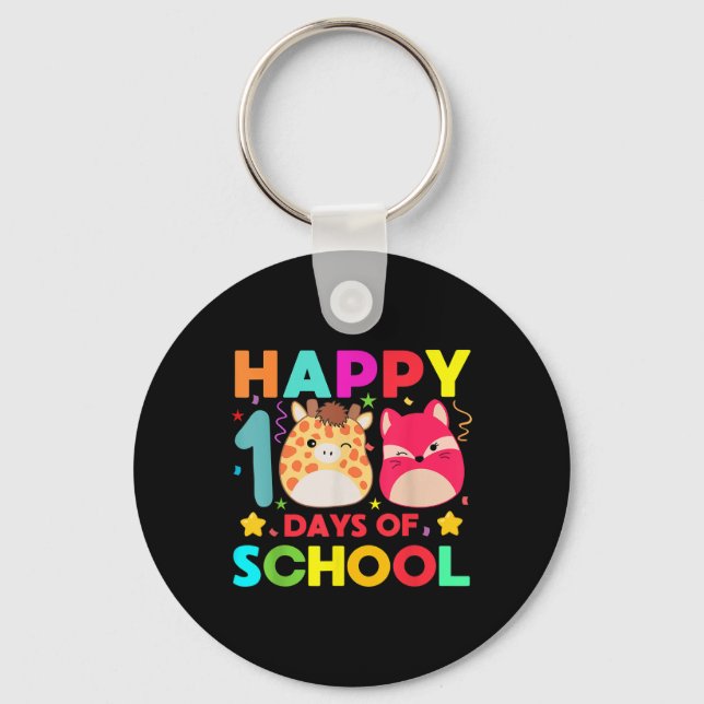 100 dagar med skolmatsalen Kindergarten Stud Nyckelring (Framsida)