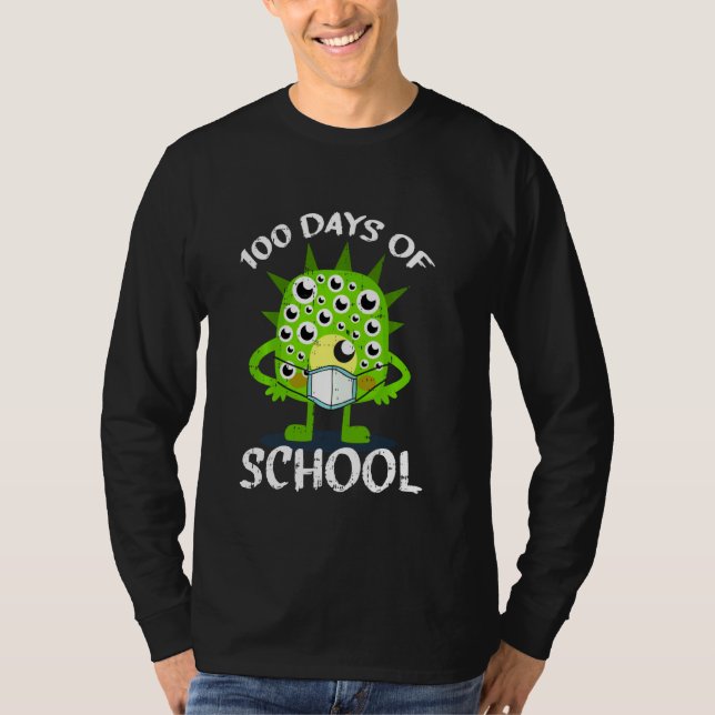 100 dagar med skolmonster Ansikte-mask Student Qua T Shirt (Framsida)