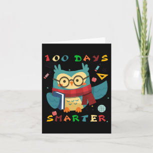 100 dagar med skolpojkflicka i stift Smarter Uggla Kort