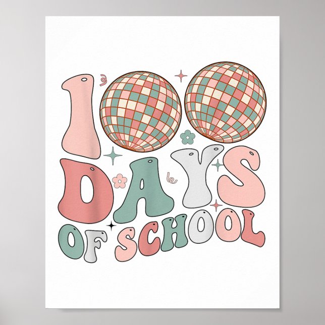 100 dagar med skolRetro Disco 100 dagar Poster (Framsidan)
