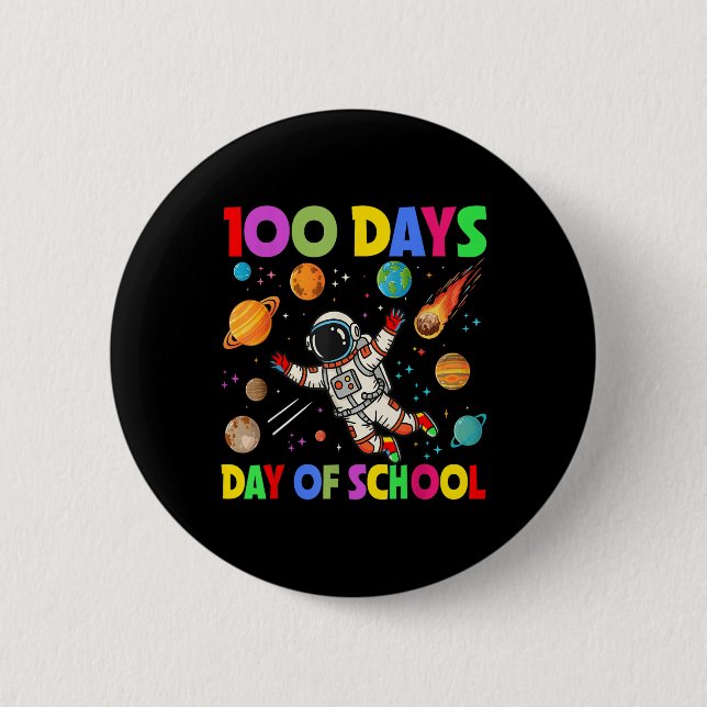 100 dagar med skolrymdastronaut 100 dagar knapp (Framsida)