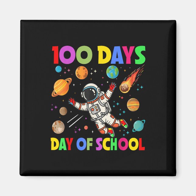 100 dagar med skolrymdastronaut 100 dagar magnet (Framsidan)