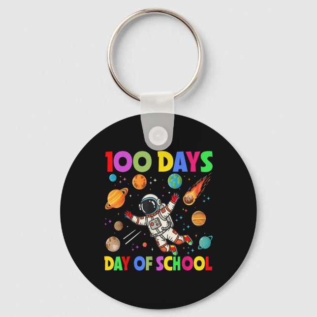 100 dagar med skolrymdastronaut 100 dagar nyckelring (Framsida)