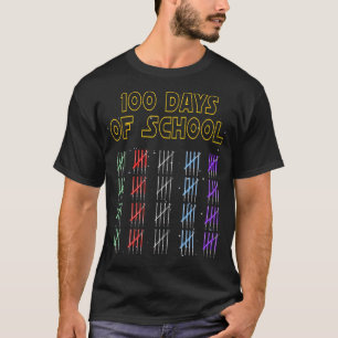 100 dagar med skolSabers och stjärnans utskriftsut T Shirt