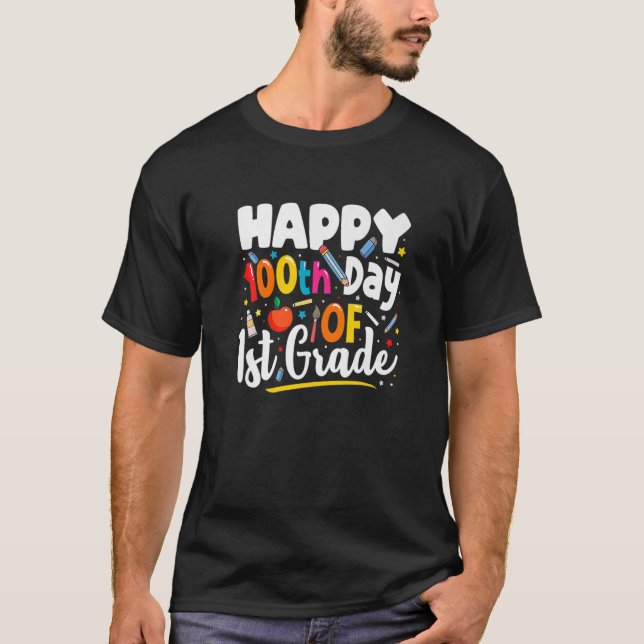 100 dagar med skolskiktslärargåva 100 dagar t shirt (Framsida)