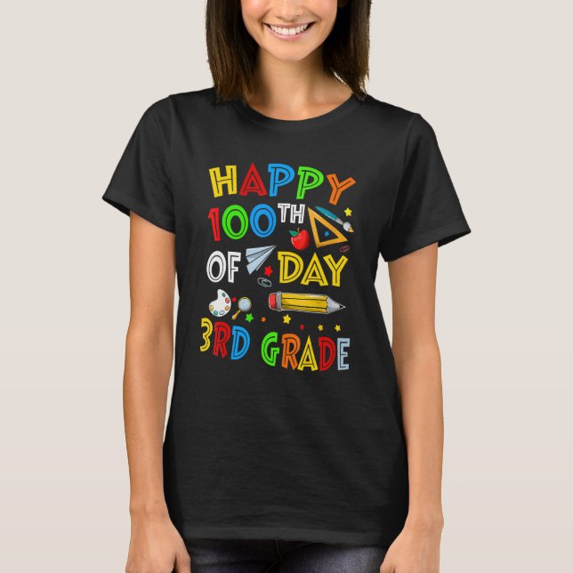 100 dagar med skolskiktslärargåva 100 dagar t shirt (Framsida)