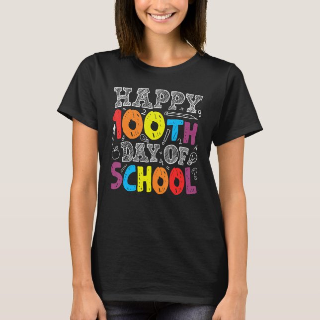 100 dagar med skolskiktslärargåva 100 dagar t shirt (Framsida)