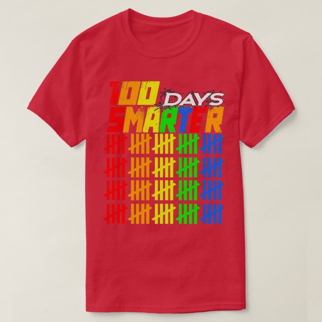 100 dagar med smartare 100 dagar i skolan smartare t shirt (Design framsida)