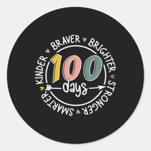 100 dagar med smartare än någonsin tidigare, smart runt klistermärke