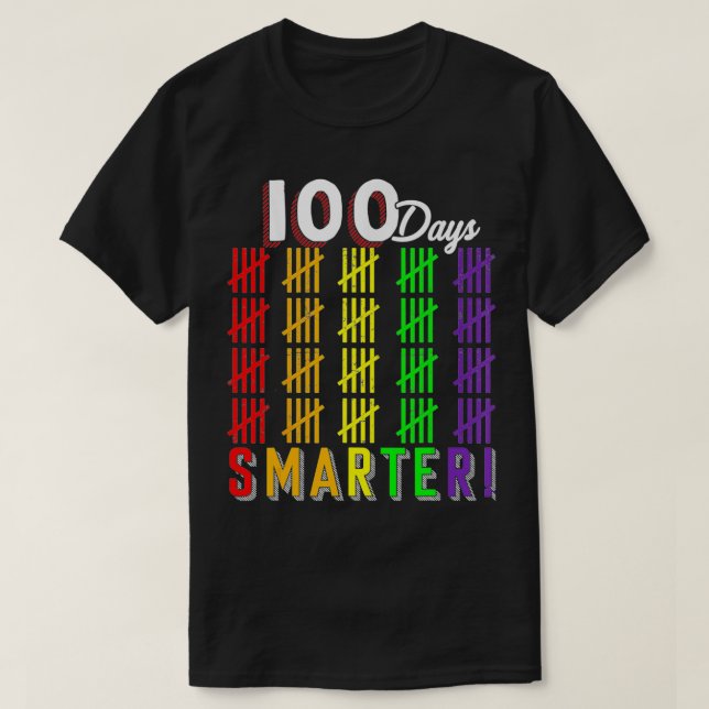 100 dagar med smartare omräkningsluckor 100 dagar t shirt (Design framsida)