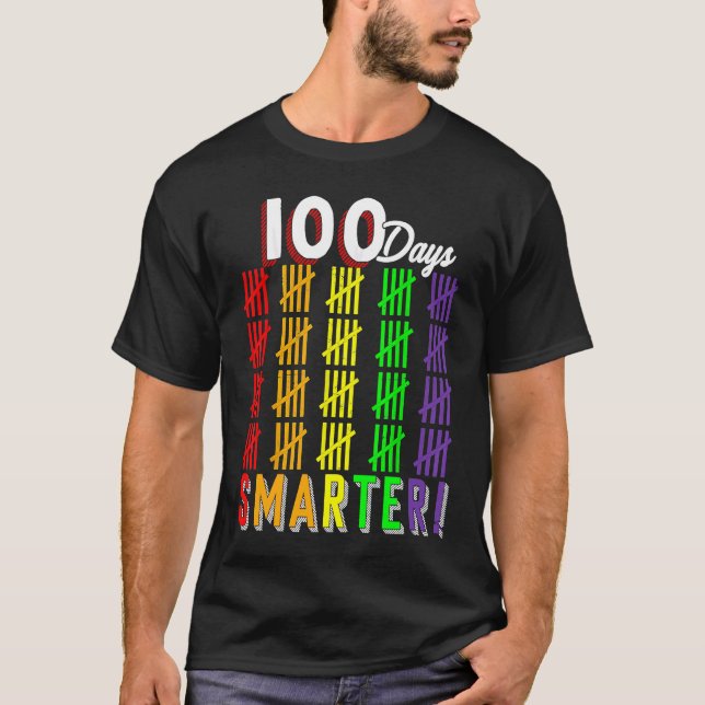 100 dagar med smartare omräkningsluckor 100 dagar t shirt (Framsida)