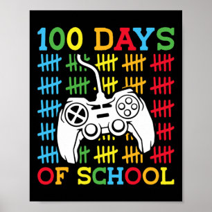 100 dagar med spel-K för skolvideospel Poster