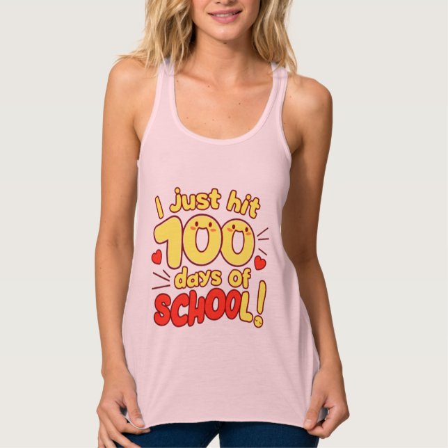 100 dagar med Stil-inredningen School Kawaii Linne Med Racerback (Framsida)