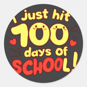 100 dagar med Stil-inredningen School Kawaii Runt Klistermärke