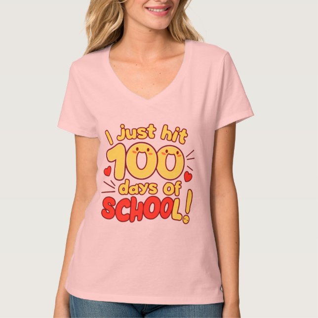 100 dagar med Stil-inredningen School Kawaii T Shirt (Framsida)