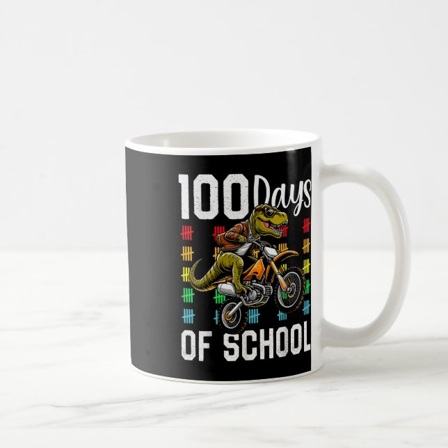 100 dagar med T-rex-barnpojkar i skolan 100 dagar Kaffemugg (Höger)