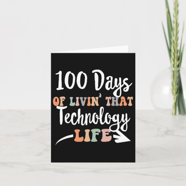 100 dagar med teknik 100 dagar i skolan för tec kort (Framsida)