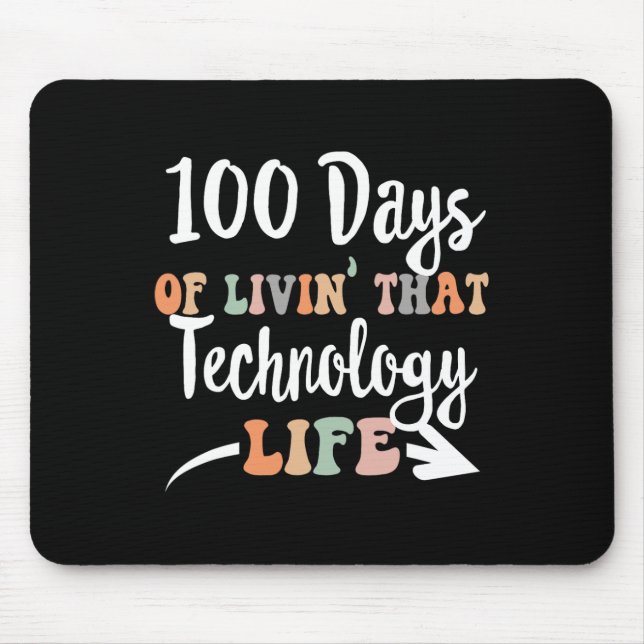 100 dagar med teknik 100 dagar i skolan för tec musmatta (Framsidan)