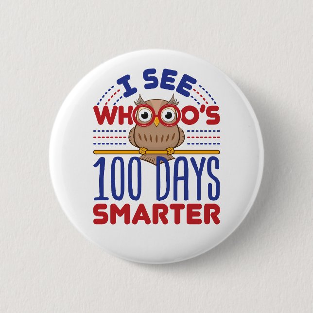 100 dagar med Uggla Smarter Teacher Knapp (Framsida)