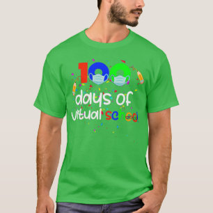 100 dagar med Virtuell skolutbildning Avstånd inlä T Shirt