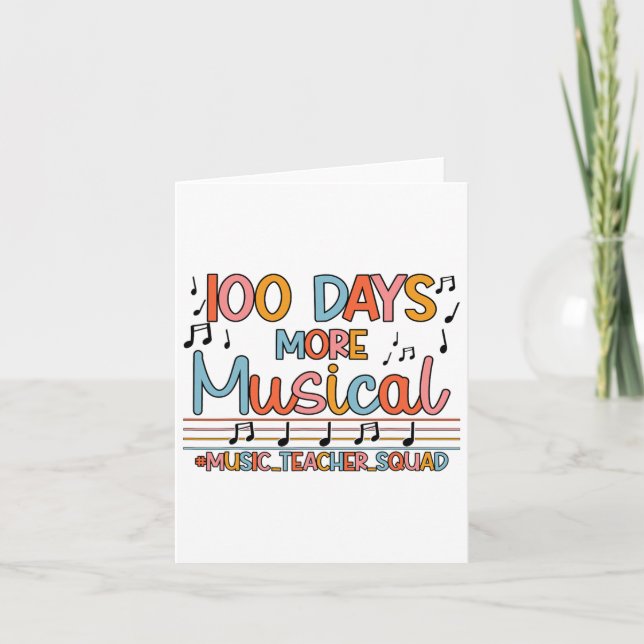100 dagar mer Musik noter 100 dagar skolmus Kort (Framsida)