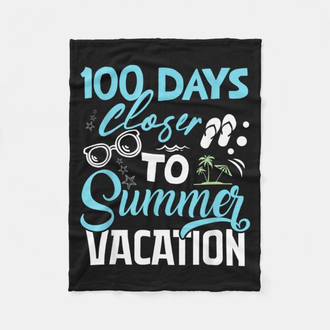 100 dagar närmare sommarlov rolig lärare fleecefilt (Framsidan)