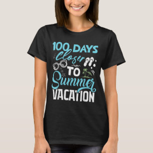 100 dagar närmare sommarlov rolig lärare t shirt