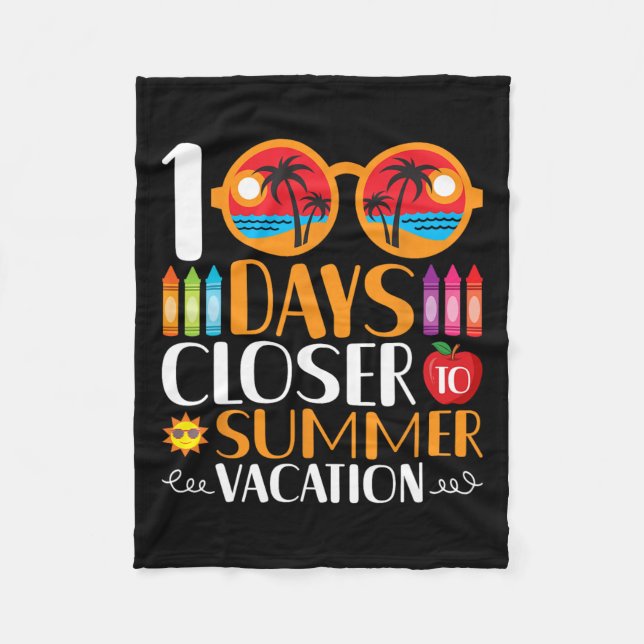 100 dagar närmare sommarlovet fleecefilt (Framsidan)