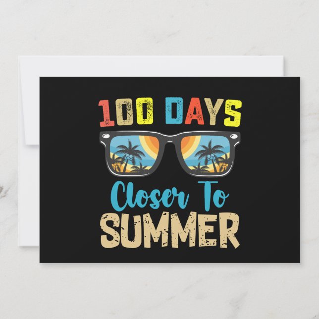 100 dagar närmare sommarsemestervaccinationsskolan inbjudningar (Framsida)