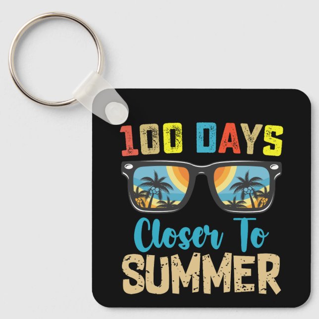 100 dagar närmare sommarsemestervaccinationsskolan nyckelring (Framsida)