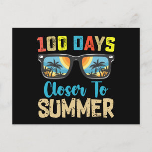 100 dagar närmare sommarsemestervaccinationsskolan vykort