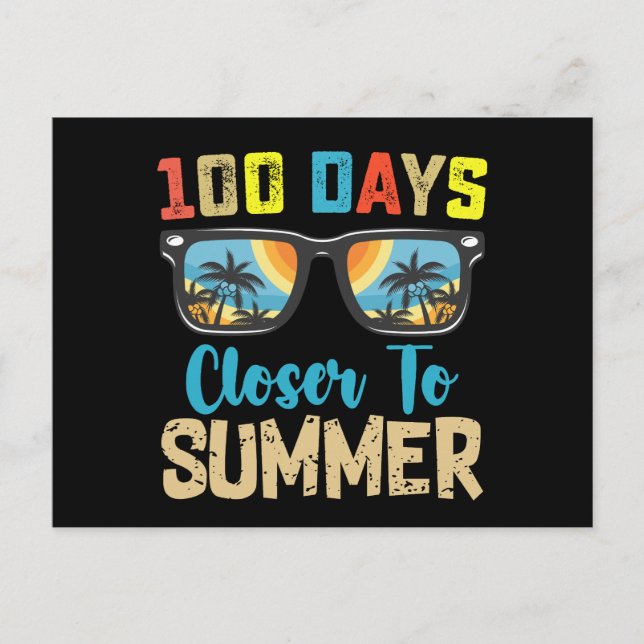 100 dagar närmare sommarsemestervaccinationsskolan vykort (Framsida)