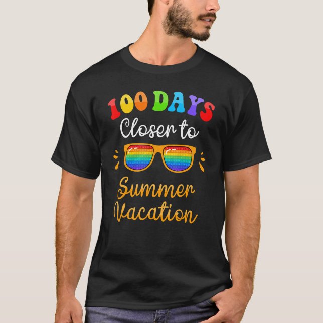100 dagar närmare sommaruppehållet 100 dagar i sko t shirt (Framsida)