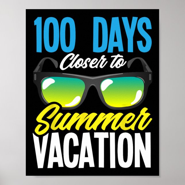 100 dagar närmare sommaruppehållet Student 100 dag Poster (Framsidan)