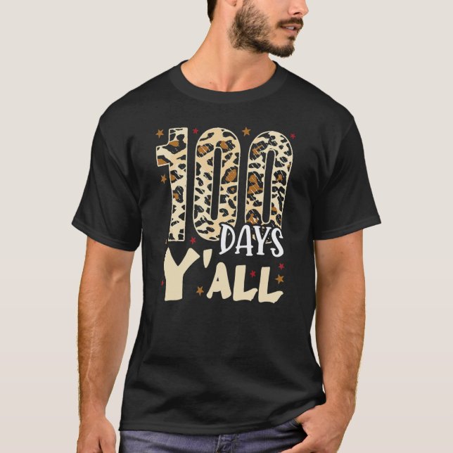 100 dagar ni lärare leopard elev 100:e dagen O T Shirt (Framsida)