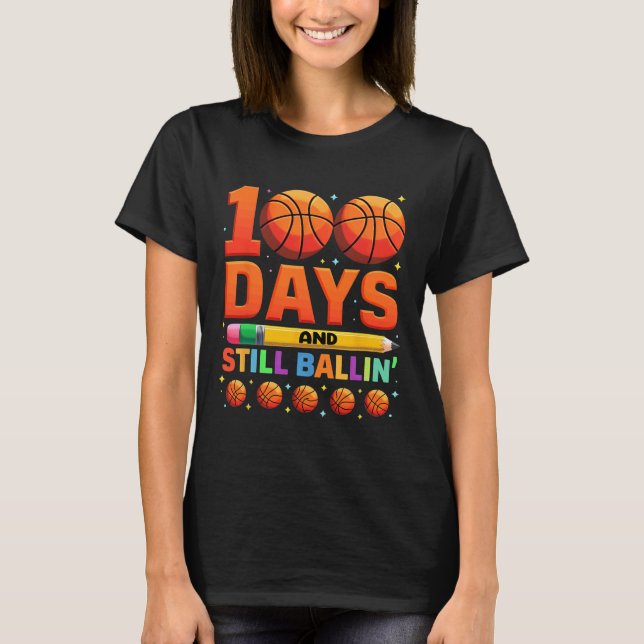 100 dagar och fortfarande byljande skal t shirt (Framsida)