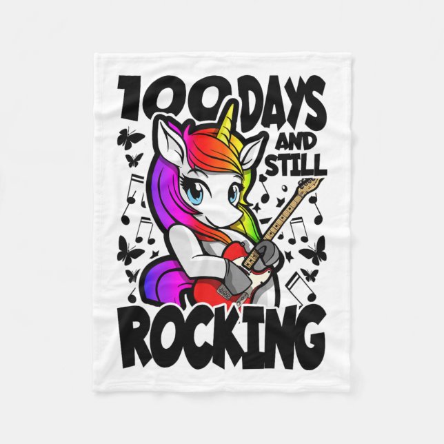 100 dagar och fortfarande i raketläge - 100 dagar  fleecefilt (Framsidan)