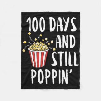 100 dagar och fortfarande Poppin Popcorn Kids 100 Fleecefilt