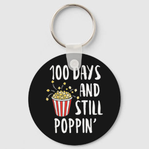 100 dagar och fortfarande Poppin Popcorn Kids 100  Nyckelring