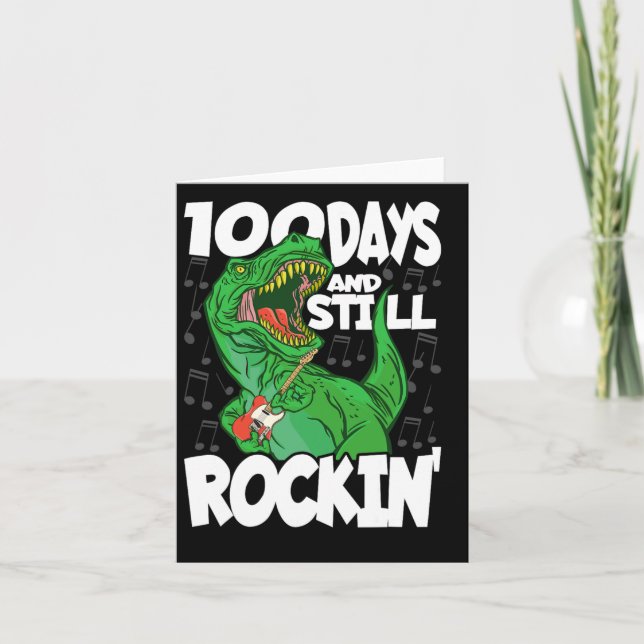 100 dagar och fortfarande Rockin - 100 dagar skold Kort (Framsida)