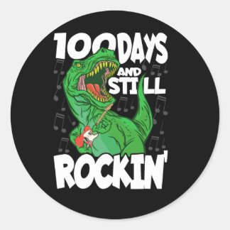 100 dagar och fortfarande Rockin - 100 dagar skold Runt Klistermärke