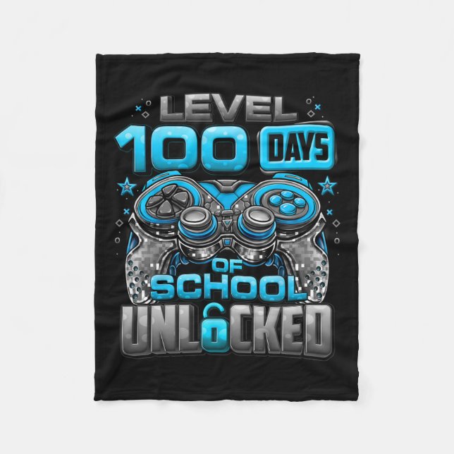 100 dagar olåsta skoldagar 100 Scho-dagen Fleecefilt (Framsidan)