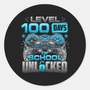 100 dagar olåsta skoldagar 100 Scho-dagen Runt Klistermärke