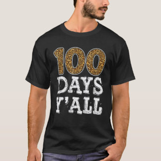 100 dagar på skolan allesammans Leopard Lärare Poj T Shirt